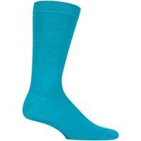SOCKSHOP Men's 1 Pair Colour Burst Bamboo Socks with Smooth Toe Seams in Baby Blue | Size: 7-11