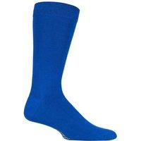 SOCKSHOP Men's 1 Pair Colour Burst Bamboo Socks with Smooth Toe Seams in Mid Blue | Size: 7-11