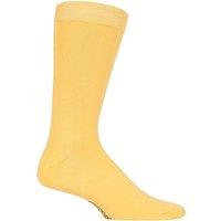 SOCKSHOP Men's 1 Pair Colour Burst Bamboo Socks with Smooth Toe Seams in Bright Yellow | Size: 7-11