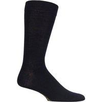 SOCKSHOP Men's 1 Pair Colour Burst Bamboo Socks with Smooth Toe Seams in Black | Size: 12-14