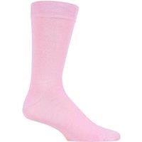 SOCKSHOP Men's 1 Pair Colour Burst Bamboo Socks with Smooth Toe Seams in Pink | Size: 12-14