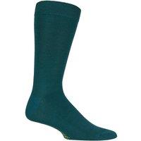 SOCKSHOP Men's 1 Pair Colour Burst Bamboo Socks with Smooth Toe Seams in Green | Size: 11.5-13