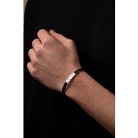 Outrage London Men's Silver Personalised Adjustable Bangle Bracelet