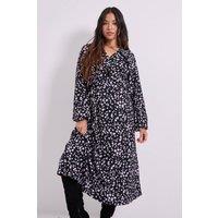 Dorothy Perkins Women's Petite Purple Spot Empire Seam Frill Detail Jersey Midi Dress in Blue | Size: 12