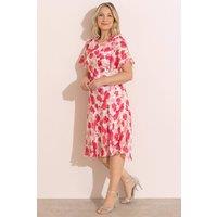 Anna Rose Women's Floral Cape Sleeve Dress | Size: 14