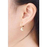 Outrage London Women's Gold butterfly hoop earrings | Size: Small