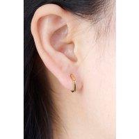 Outrage London Women's Gold 12MM Geometric Hoops | Size: Small