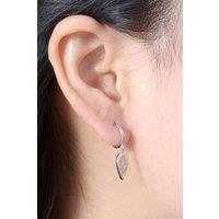 Outrage London Women's Tear Drop Silver Hoop Earrings | Size: Small