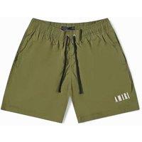 Amiri Men's Core Logo Swim Shorts Military Green | Size: XL