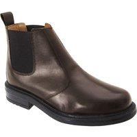 Roamers Men's Leather Quarter Lining Gusset Chelsea Boots in Brown | Size: 12