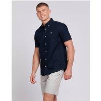 U.S. POLO ASSN. Men's Short Sleeve Oxford Shirt in Dark Navy | Size: Medium