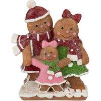 VFM e-Store Gingerbread Family Ornament Decoration 15cm x 11.5cm Brown X 1 | Size: 15 cm x 11.5 cm