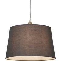 Lighting Collection Tc Tapered Shade 30Cm Charcoal Lamp Shade in Grey