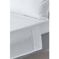 Homescapes Egyptian Cotton Flat Sheet 200 Thread Count in White | Size: King Flat
