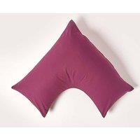 Homescapes Egyptian Cotton V Shaped Pillowcase 200 TC in Plum