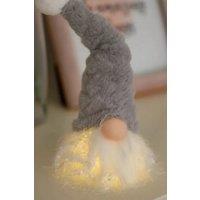 Marco Paul Pre-Lit Grey Christmas Gonk Decoration