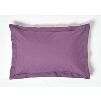 Homescapes Egyptian Cotton Oxford Pillowcase 200 TC, Standard Size in Grape
