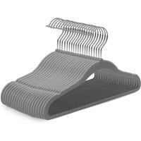 Kidoola 20 Velvet Baby Hangers, Nursery Coat Clothing Hangers for Babies in Grey
