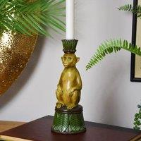 Madison & Mayfair Playful Monkey Candlestick in Gold