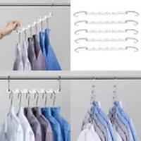 Havendro 5pcs Hanger wardrobe savers Clothes Closet Organize Hook in Silver