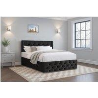 Comfi Beds Plush Divan Bed & Mattress, 26 Chesterfield HB FB & 2 Drawers in Black | Size: Super King