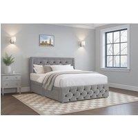 Comfi Beds Plush Divan Bed & Mattress, 26 Chesterfield HB FB & 2 Drawers in Silver | Size: Super King