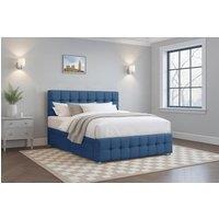 Comfi Beds Plush Divan Bed with Mattress, 26 Cube HB & FB, 2 Drawers in Navy | Size: Super King