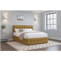 Comfi Beds Plush Divan Bed with Mattress, 26 Cube HB & FB, 2 Drawers in Mustard | Size: Super King