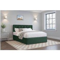 Nexus Mattresses Ltd Plush Divan Bed with Mattress, 26" Chesterfield HB, 2 Drawers in Green | Size: Small Double