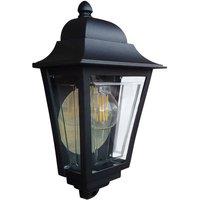 Netlighting Deco Lane 1 Light Half Outdoor Wall Lantern Black IP44