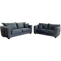 SNUG FURNITURE BIRMINGHAM LTD Serena 3+2 Sofa Set Full-Back in Charcoal