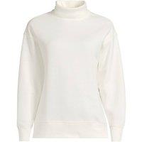 Lands' End Women's Serious Sweats Roll Neck Sweatshirt in Ivory | Size: 20