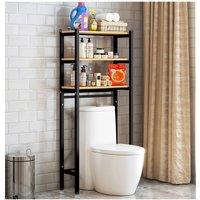 Living and Home 3-Tier Bathroom Storage Shelf Over Toilet in Natural