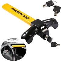 VOGREX Universal Heavy Duty Anti Theft Steering Wheel Lock Rotary in Yellow