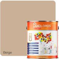 LANDLORDS PAINT Masonry Paint - 1L - Weatherproof Exterior Wall Paint in Beige