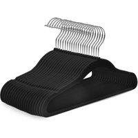 Kidoola 20 Velvet Baby Hangers, Nursery Coat Clothing Hangers for Babies in Black