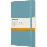 Moleskine Classic L Soft Cover Ruled Notebook in Duck Egg Blue