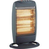 MANTRARAJ 1200W Halogen Heater Portable Instant Heat With 3 Settings Oscillating Function Electric Heater in Grey