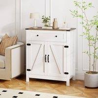 Costway Wooden Sideboard Buffet Cabinet Kitchen Pantry Storage Cabinetw/Drawer in White