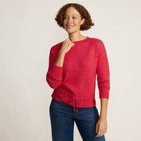 Lands' End Women's Petite Wool Touch Drawcord Hem Jumper in Red | Size: 14-16