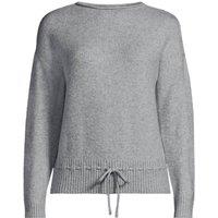 Lands' End Women's Wool Touch Drawcord Hem Jumper in Light Grey | Size: 20
