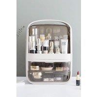 SHEONLY Cosmetic Makeup Storage Organiser Skincare Display Box Case With Portable Handle in White