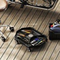 Costway Tool Creeper Rolling Tool Storage Tray Automotive Caddy Tray in Black