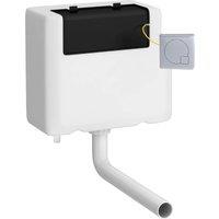 Balterley Universal Dual Flush Bottom Inlet with Square Flush Plate - Chrome in Silver