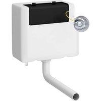 Balterley Universal Dual Flush Bottom Inlet & Traditional Push Button - Chrome in Silver