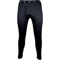 Heat Holders Men's Fleece Lined Base Layer Thermal Long John Bottoms in Jet Black | Size: Large