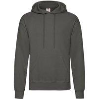 Fruit of the Loom Men's Hooded Sweatshirt Hoodie in Mid Grey | Size: Small