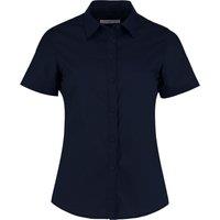 Kustom Kit Women's Poplin Tailored Short-Sleeved Shirt in Dark Navy | Size: 28