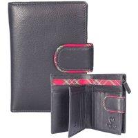Mala leather Women's Braemar Country Stag Tab Purse in Black