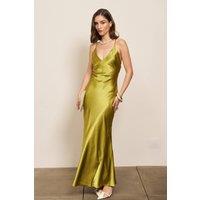 TFNC London Women's Jova Olive Maxi Dress in Green | Size: 10